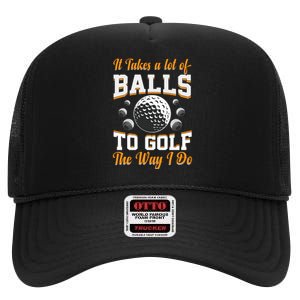 Funny Golf Gift For Golfer High Crown Mesh Back Trucker Hat