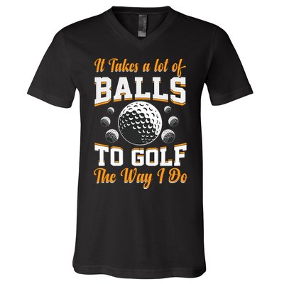 Funny Golf Gift For Golfer V-Neck T-Shirt