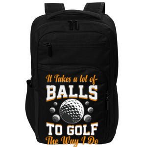 Funny Golf Gift For Golfer Impact Tech Backpack