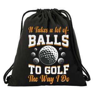 Funny Golf Gift For Golfer Drawstring Bag