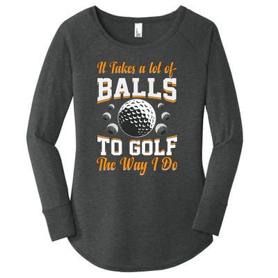 Funny Golf Gift For Golfer Women's Perfect Tri Tunic Long Sleeve Shirt