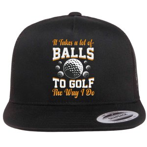 Funny Golf Gift For Golfer Flat Bill Trucker Hat