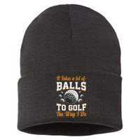 Funny Golf Gift For Golfer Sustainable Knit Beanie