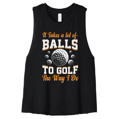 Funny Golf Gift For Golfer Women's Racerback Cropped Tank