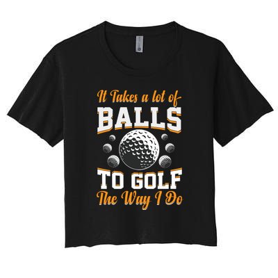 Funny Golf Gift For Golfer Women's Crop Top Tee