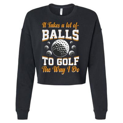 Funny Golf Gift For Golfer Cropped Pullover Crew