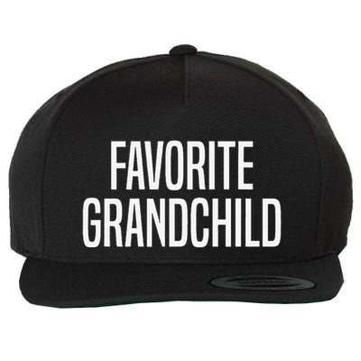 Favorite Grandchild Gift Wool Snapback Cap
