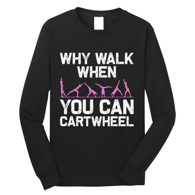 Funny Gymnastics Gymnast Gift For  Cool Cartwheel Long Sleeve Shirt