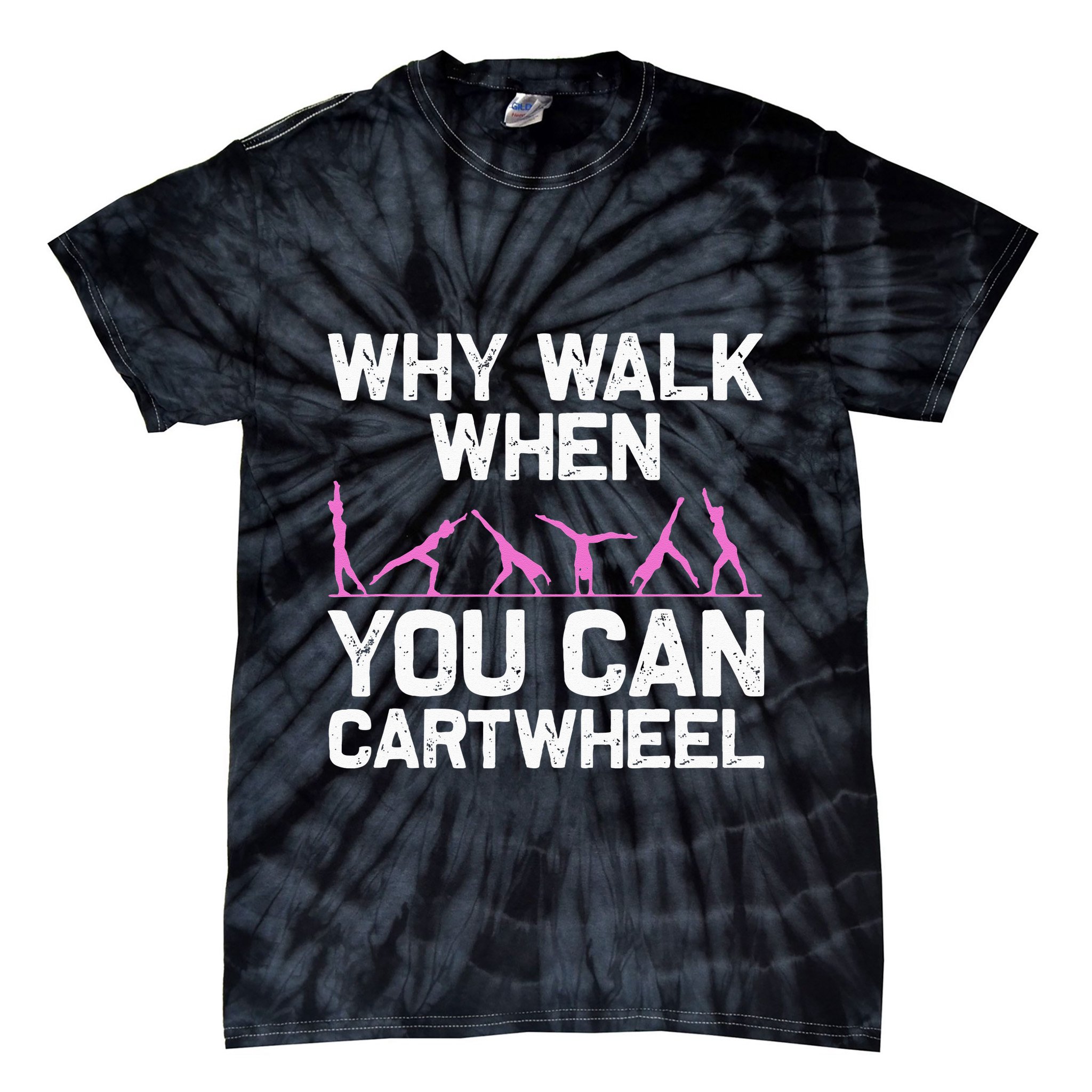 Funny Gymnastics Gymnast Gift For  Cool Cartwheel Tie-Dye T-Shirt