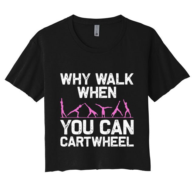 Funny Gymnastics Gymnast Gift For  Cool Cartwheel Crop Top