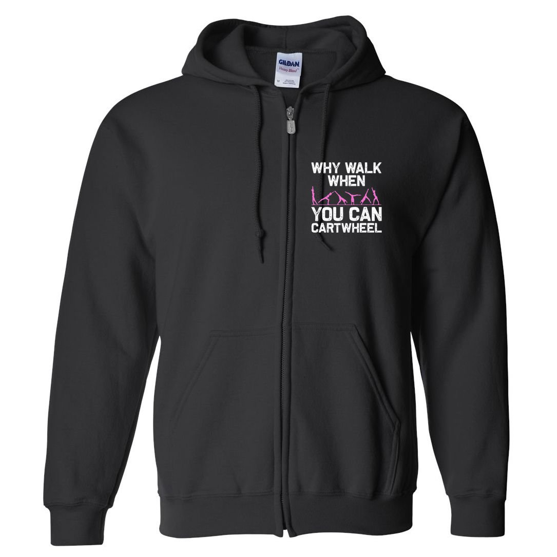 Funny Gymnastics Gymnast Gift For  Cool Cartwheel Full Zip Hoodie