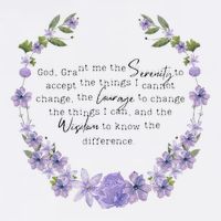 Floral God Grant Me The Serenity Prayer Spiritu V-Neck T-Shirt