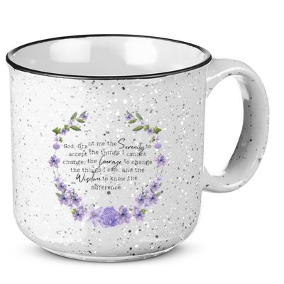 Floral God Grant Me The Serenity Prayer Spiritu 15oz Campfire Ceramic Mug