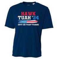 Funny Gag Gift Hawk Tush Hawk Tuah Spit On That Thang Cooling Performance Crew T-Shirt