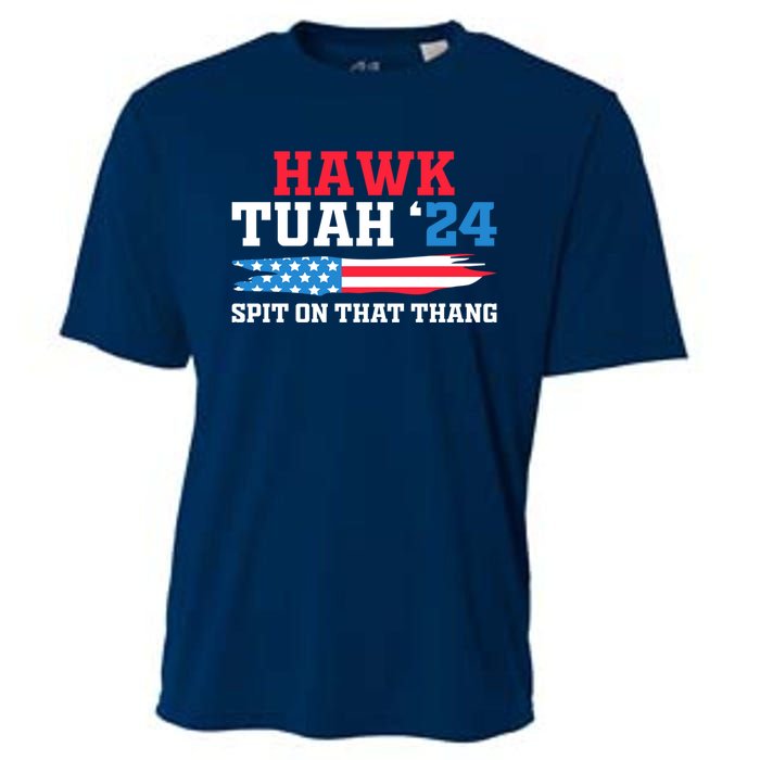 Funny Gag Gift Hawk Tush Hawk Tuah Spit On That Thang Cooling Performance Crew T-Shirt