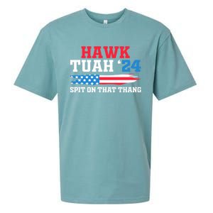 Funny Gag Gift Hawk Tush Hawk Tuah Spit On That Thang Sueded Cloud Jersey T-Shirt