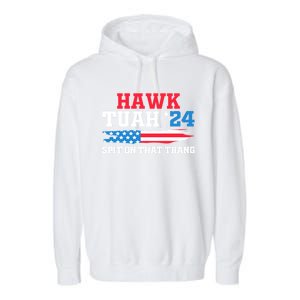 Funny Gag Gift Hawk Tush Hawk Tuah Spit On That Thang Garment-Dyed Fleece Hoodie