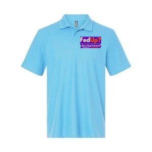 FedUp Give God Control Psalm 3419 Christian Bible & Jesus Softstyle Adult Sport Polo