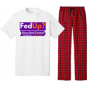 FedUp Give God Control Psalm 3419 Christian Bible & Jesus Pajama Set