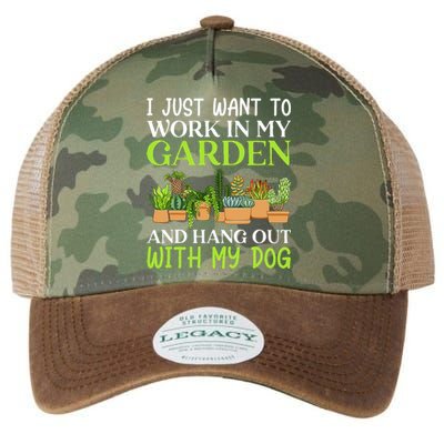 Funny Gardener Gardening Garden Enthusiast And Dog Lover Legacy Tie Dye Trucker Hat