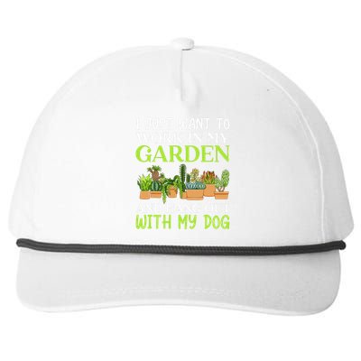 Funny Gardener Gardening Garden Enthusiast And Dog Lover Snapback Five-Panel Rope Hat