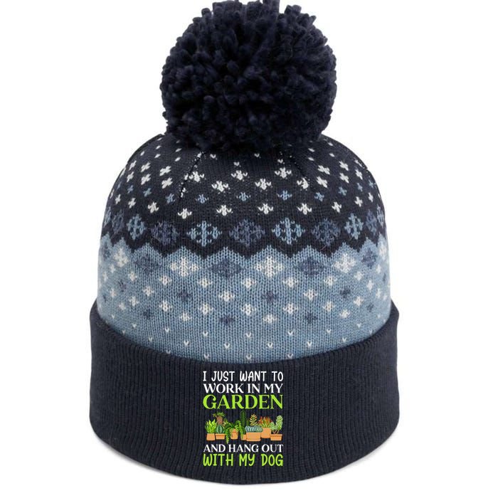 Funny Gardener Gardening Garden Enthusiast And Dog Lover The Baniff Cuffed Pom Beanie