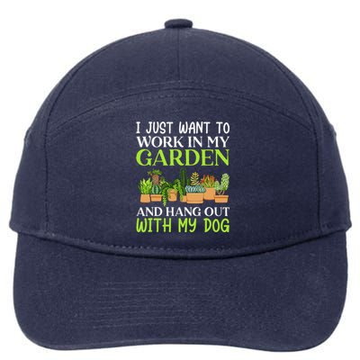 Funny Gardener Gardening Garden Enthusiast And Dog Lover 7-Panel Snapback Hat