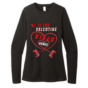 Funny Gamers Gift V Is For Video Games For Valentines Day Cute Gift Womens CVC Long Sleeve Shirt