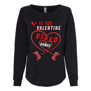 Funny Gamers Gift V Is For Video Games For Valentines Day Cute Gift Womens California Wash Sweatshirt