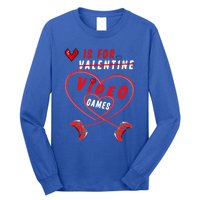 Funny Gamers Gift V Is For Video Games For Valentines Day Cute Gift Long Sleeve Shirt