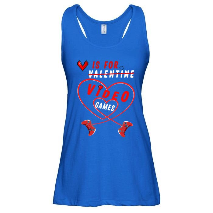 Funny Gamers Gift V Is For Video Games For Valentines Day Cute Gift Ladies Essential Flowy Tank