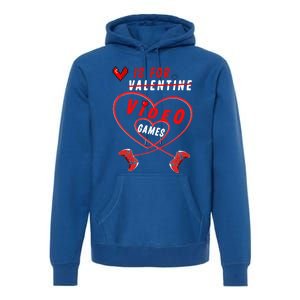 Funny Gamers Gift V Is For Video Games For Valentines Day Cute Gift Premium Hoodie