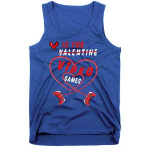 Funny Gamers Gift V Is For Video Games For Valentines Day Cute Gift Tank Top