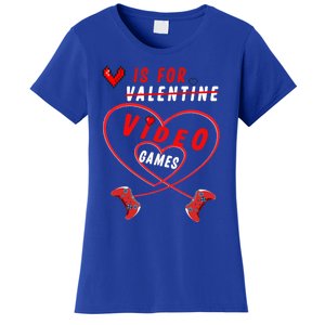 Funny Gamers Gift V Is For Video Games For Valentines Day Cute Gift Women's T-Shirt