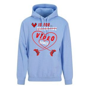 Funny Gamers Gift V Is For Video Games For Valentines Day Cute Gift Unisex Surf Hoodie