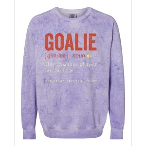 Funny Goalie Goalkeeper Definition Hockey Player Colorblast Crewneck Sweatshirt