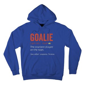 Funny Goalie Goalkeeper Definition Hockey Player Hoodie