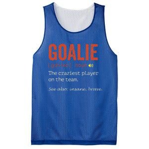 Funny Goalie Goalkeeper Definition Hockey Player Mesh Reversible Basketball Jersey Tank