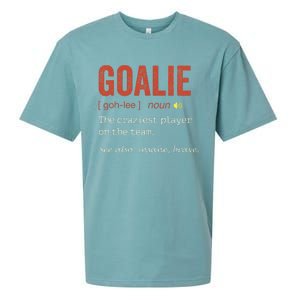 Funny Goalie Goalkeeper Definition Hockey Player Sueded Cloud Jersey T-Shirt