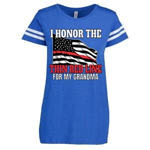 Firefighter Granddaughter Grandson Support Grandma Gift Enza Ladies Jersey Football T-Shirt