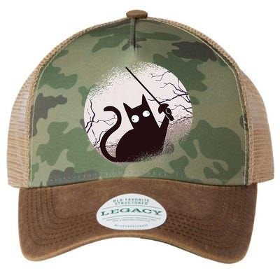 Fencing Game Gamer Fencer Sport Fencing Cat Legacy Tie Dye Trucker Hat