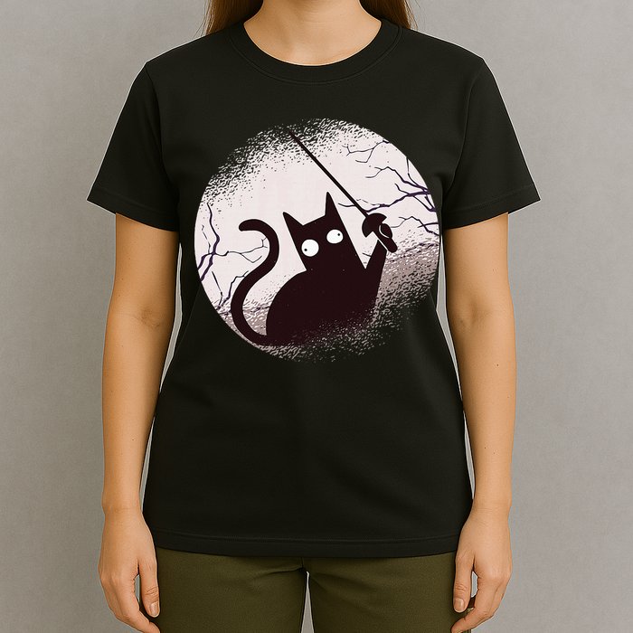 Fencing Game Gamer Fencer Sport Fencing Cat T-Shirt