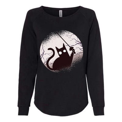 Fencing Game Gamer Fencer Sport Fencing Cat Womens California Wash Sweatshirt