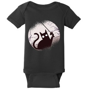 Fencing Game Gamer Fencer Sport Fencing Cat Baby Bodysuit