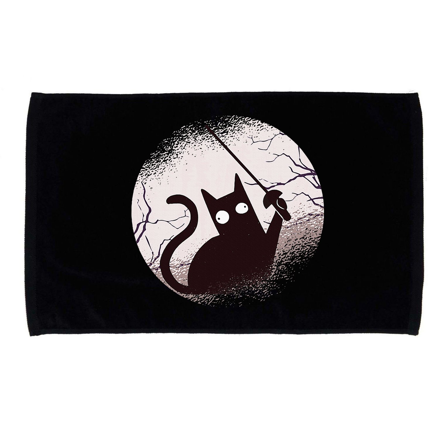 Fencing Game Gamer Fencer Sport Fencing Cat Microfiber Hand Towel