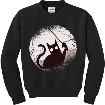 Fencing Game Gamer Fencer Sport Fencing Cat Kids Sweatshirt