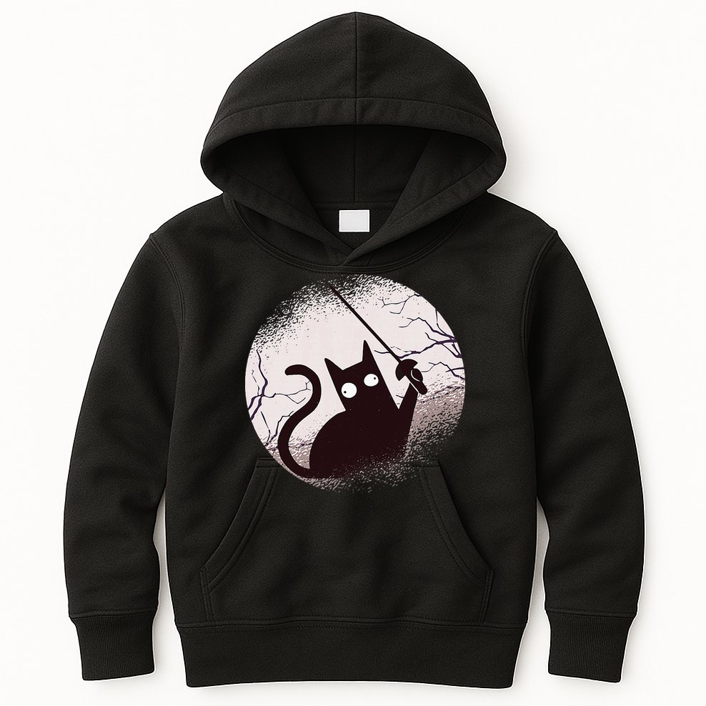Fencing Game Gamer Fencer Sport Fencing Cat Kids Hoodie