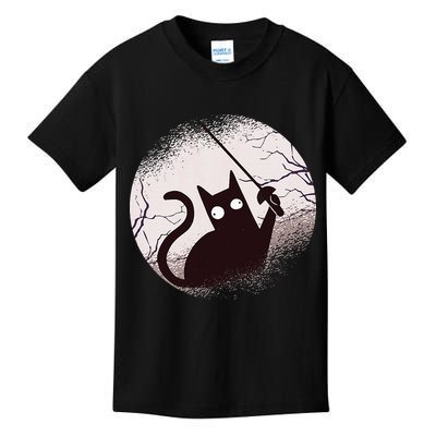 Fencing Game Gamer Fencer Sport Fencing Cat Kids T-Shirt