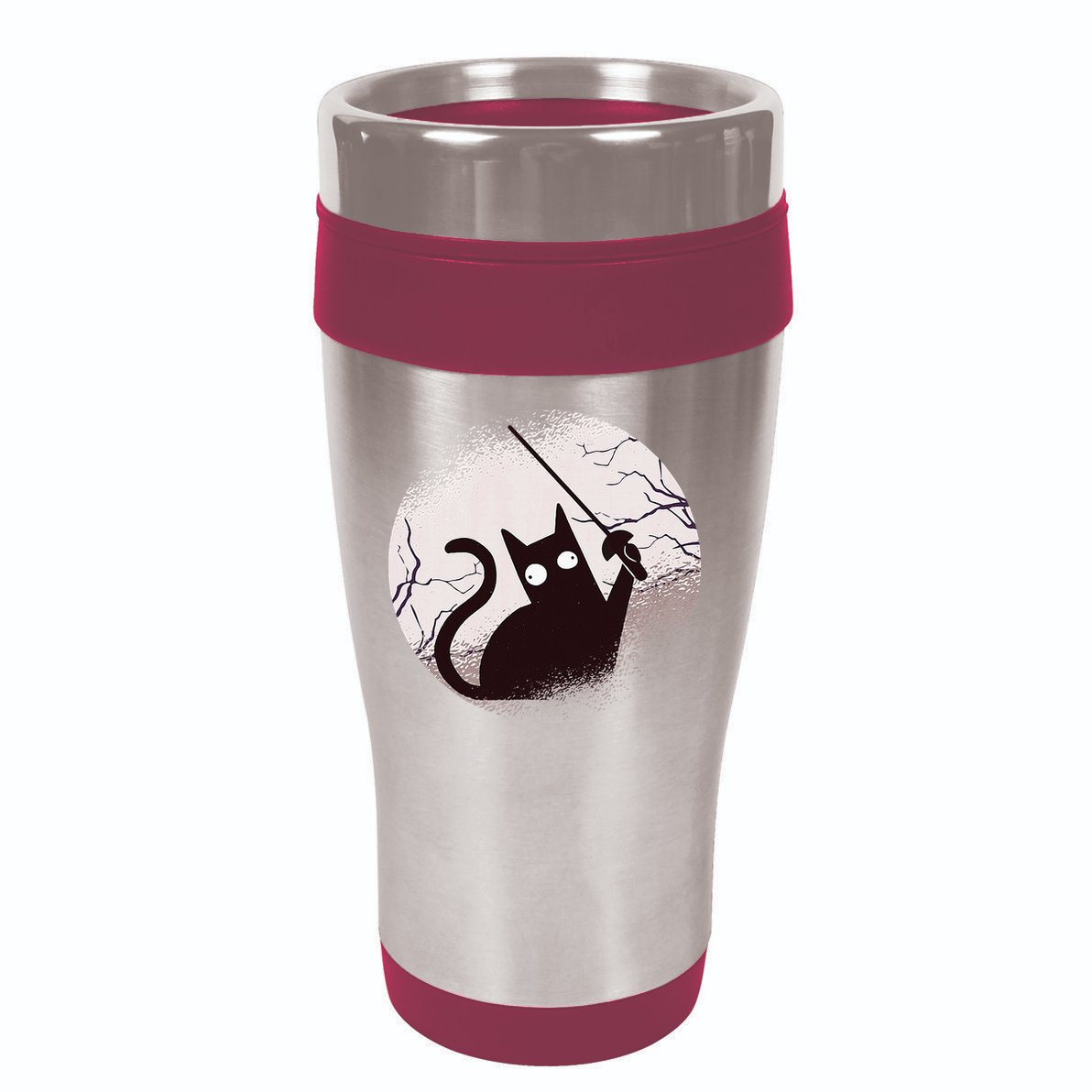 Fencing Game Gamer Fencer Sport Fencing Cat 16oz Travel Tumbler