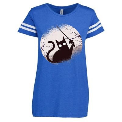 Fencing Game Gamer Fencer Sport Fencing Cat Enza Ladies Jersey Football T-Shirt